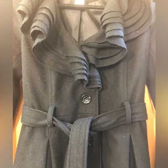 Candies ruffle collared coat Medium - Picture 4 of 13